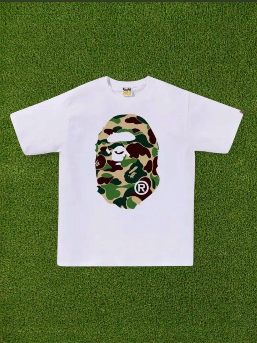 bape shirt white green